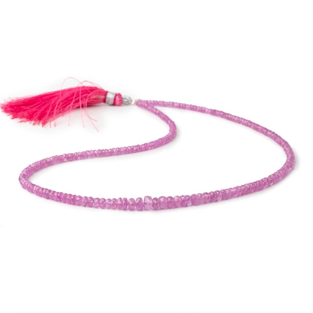 2.5-5.5mm Burmese Ruby Faceted Rondelle Beads 16 inch 200 pieces