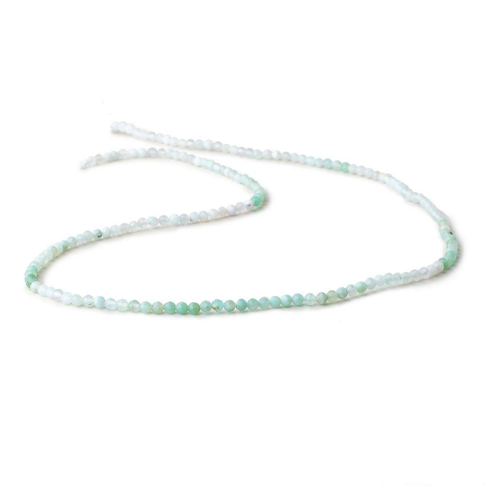 2.5 mm Blue Peruvian Opal Micro Faceted Round Beads 16 inch 155 pieces