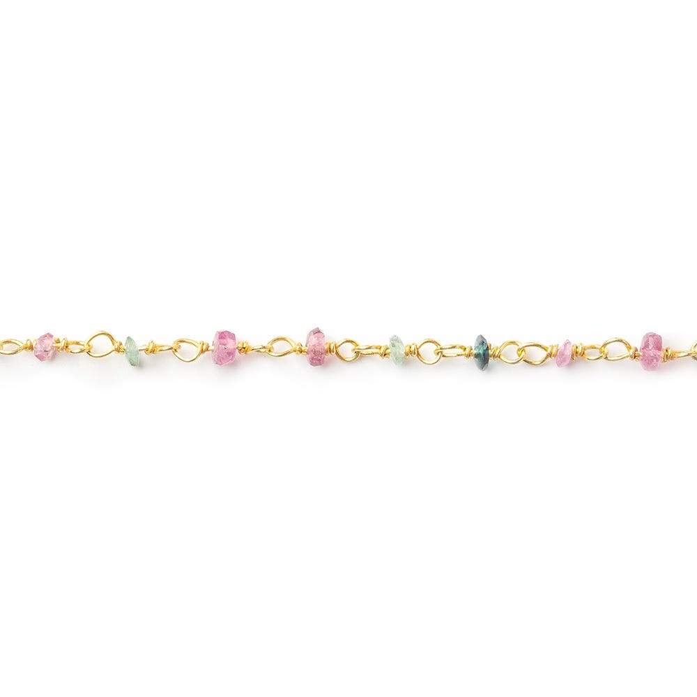 2.5mm Afghani Tourmaline Vermeil Chain by the foot