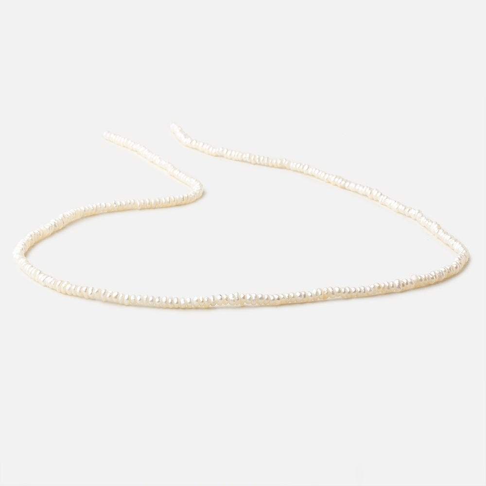 2.5mm Cream White center drilled Baroque freshwater pearls 16 inch 300 pieces