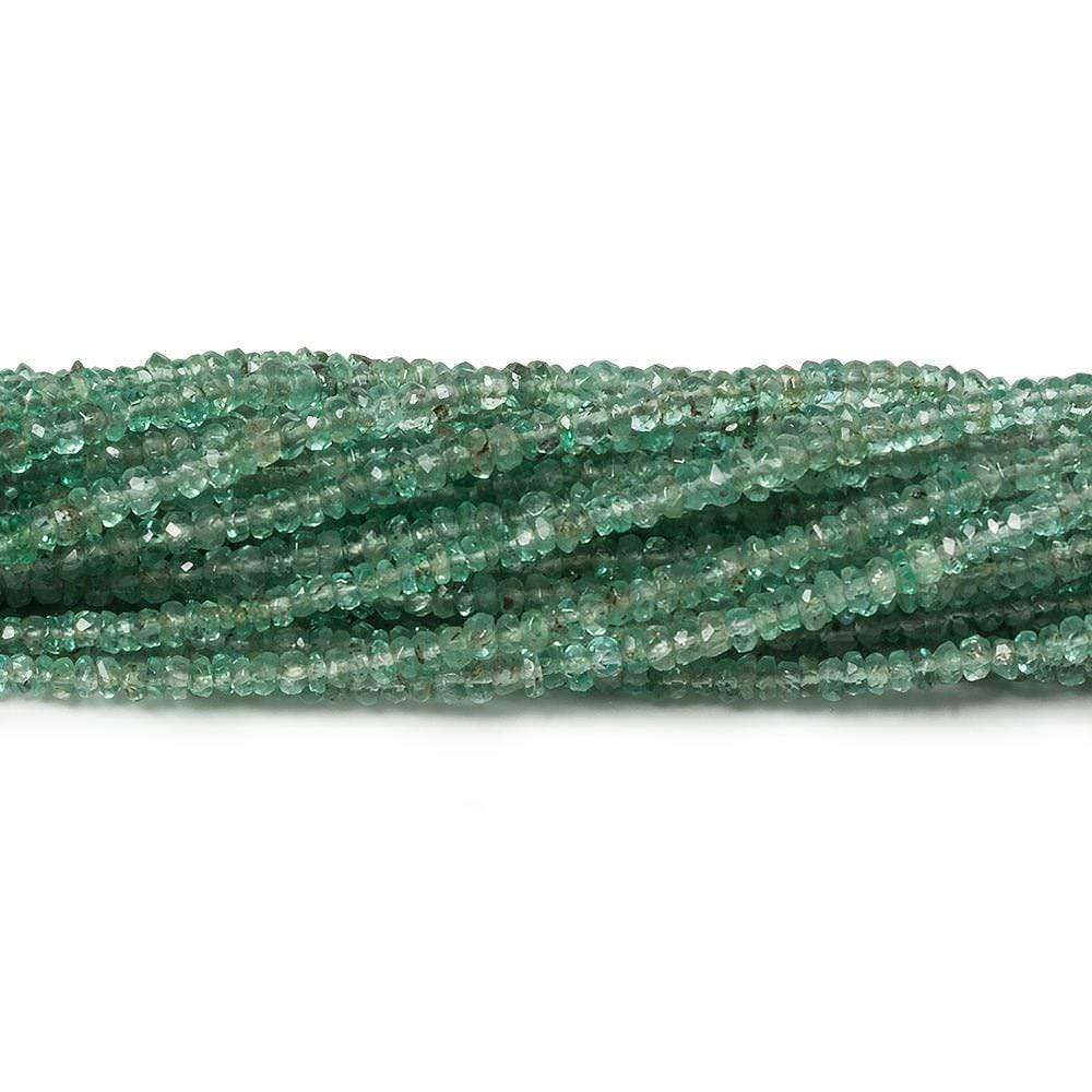 2.5mm Emerald Micro Faceted Rondelle Beads 13 inch 250 pieces
