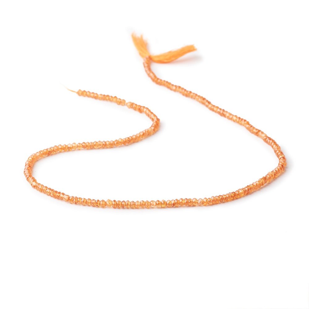 2.5mm Mandarin Garnet Faceted Rondelle Beads 14 inch 200 pieces