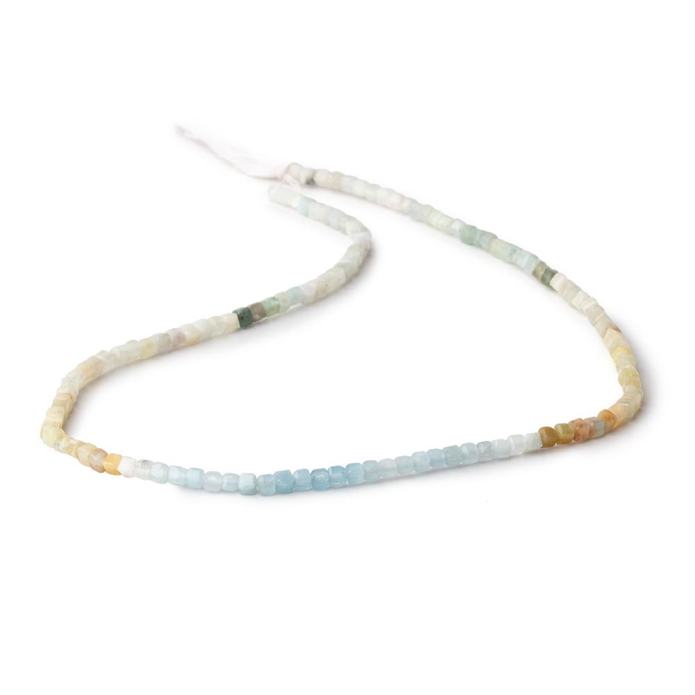 2.5mm Multi Color Beryl Micro Faceted Cube Beads 12.5 inch 128 pieces