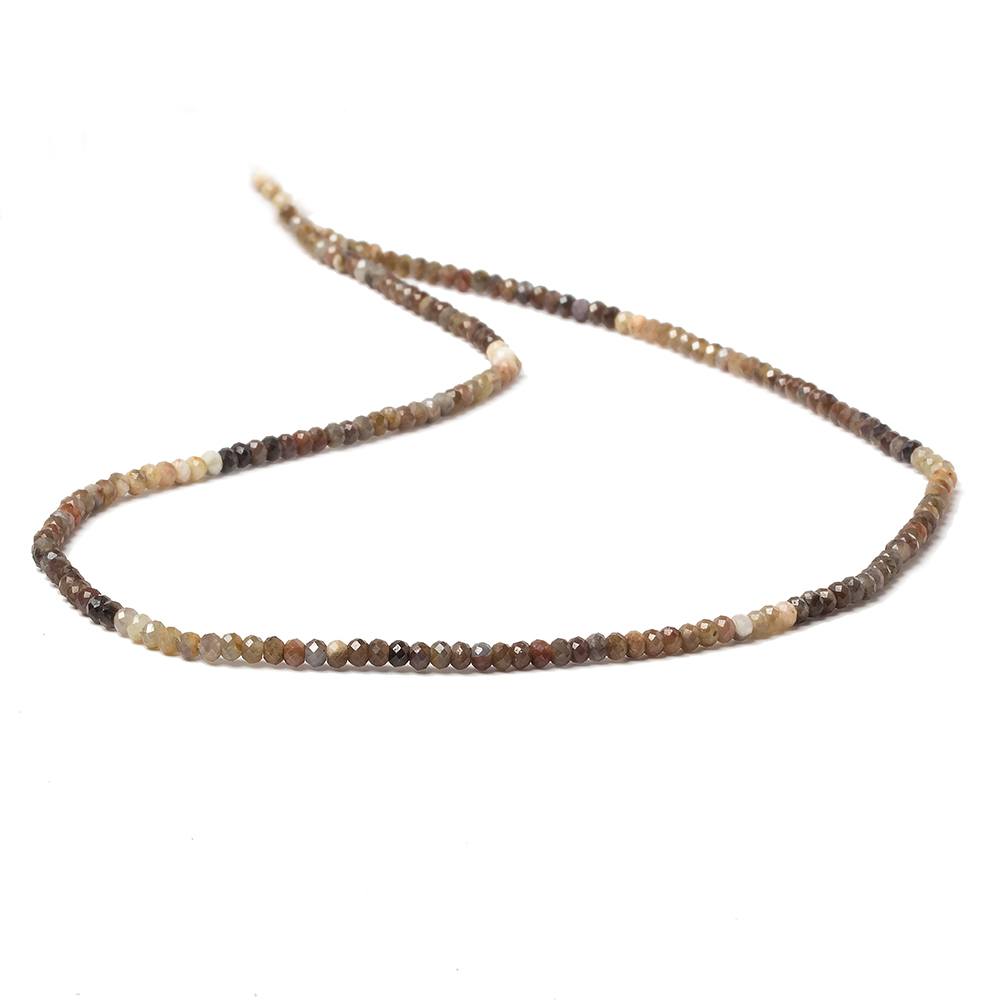 2mm Multi Color Sapphire Micro Faceted rondelle beads 13 inch 160 pcs