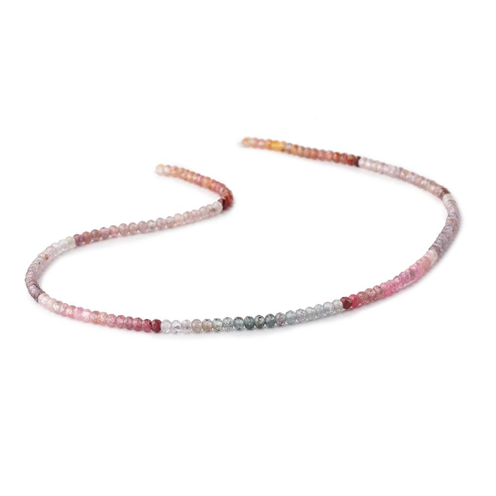 2.5mm Multi Color Spinel Micro Faceted Rondelle Beads 12.5 inch 151 pieces AA