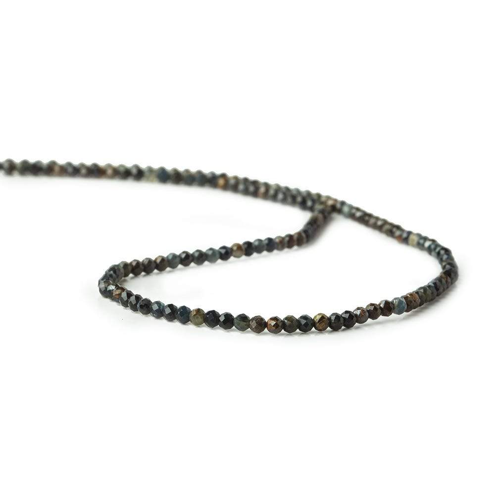 2.5mm Multi Color Tiger's Eye & Tiger Iron microfaceted round beads 13 inch 140 pieces