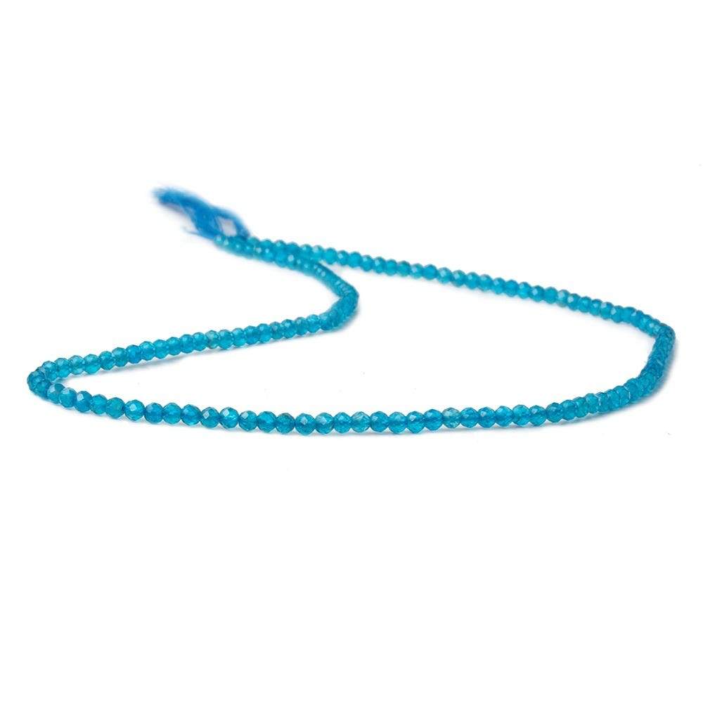 2.5mm Neon Apatite Micro Faceted Rondelle Beads 13 inch 135 pieces AAA