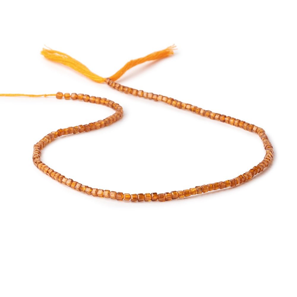 2.5mm Spessartite Garnet Micro Faceted Cube Beads 12.5 inch 134 pieces