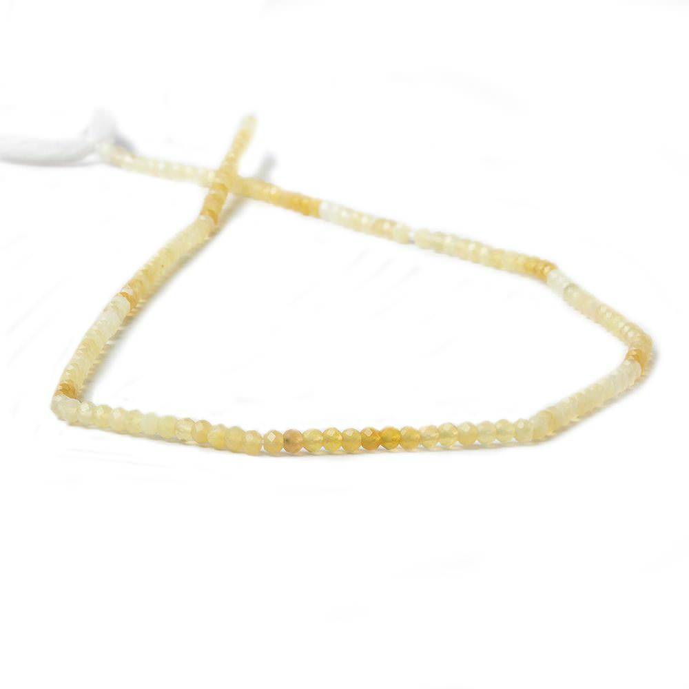 2.5mm Yellow Opal Micro Faceted Rondelle beads 13 inch 159 pieces