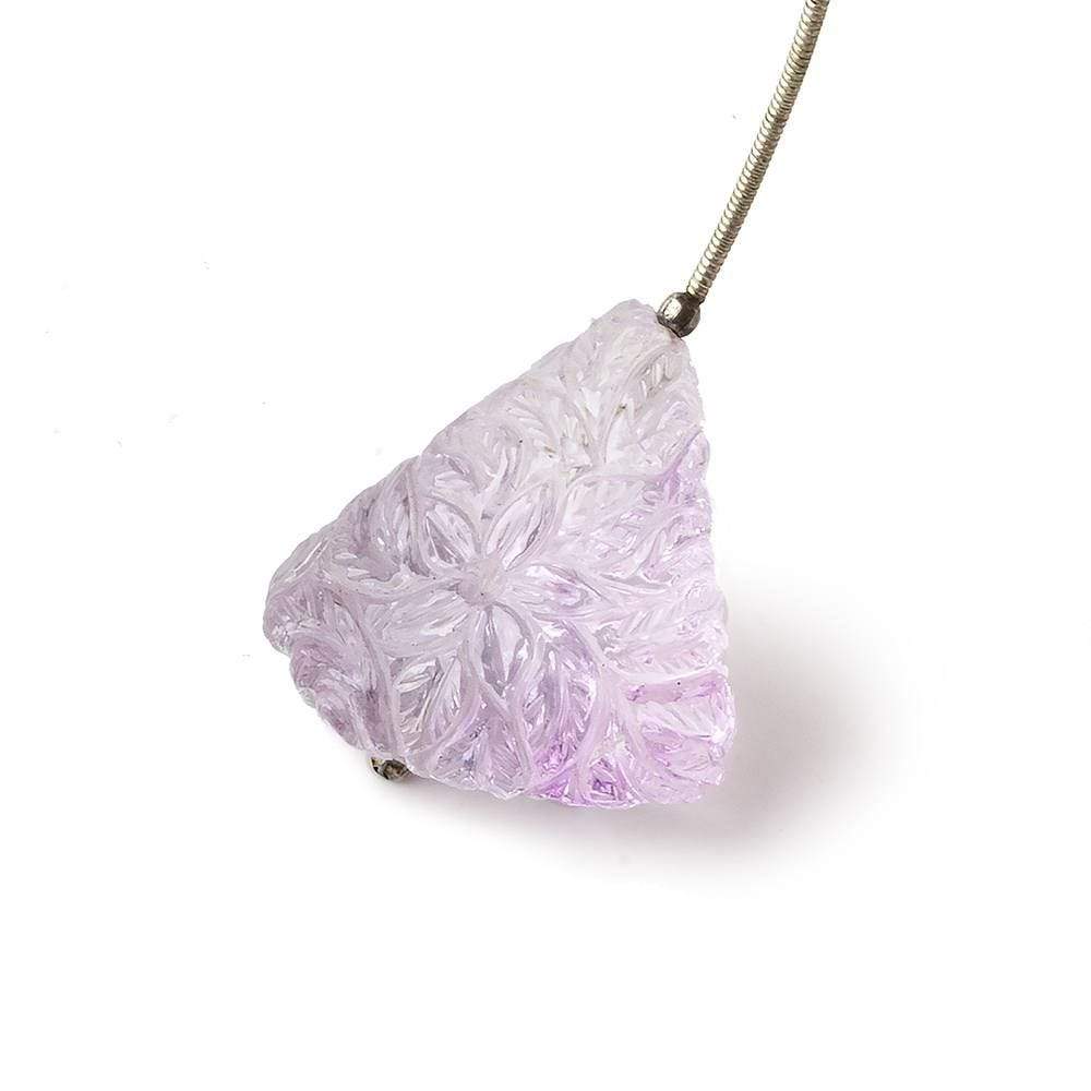 25x26x16mm Ametrine Floral Carved Nugget Focal Bead 1 piece