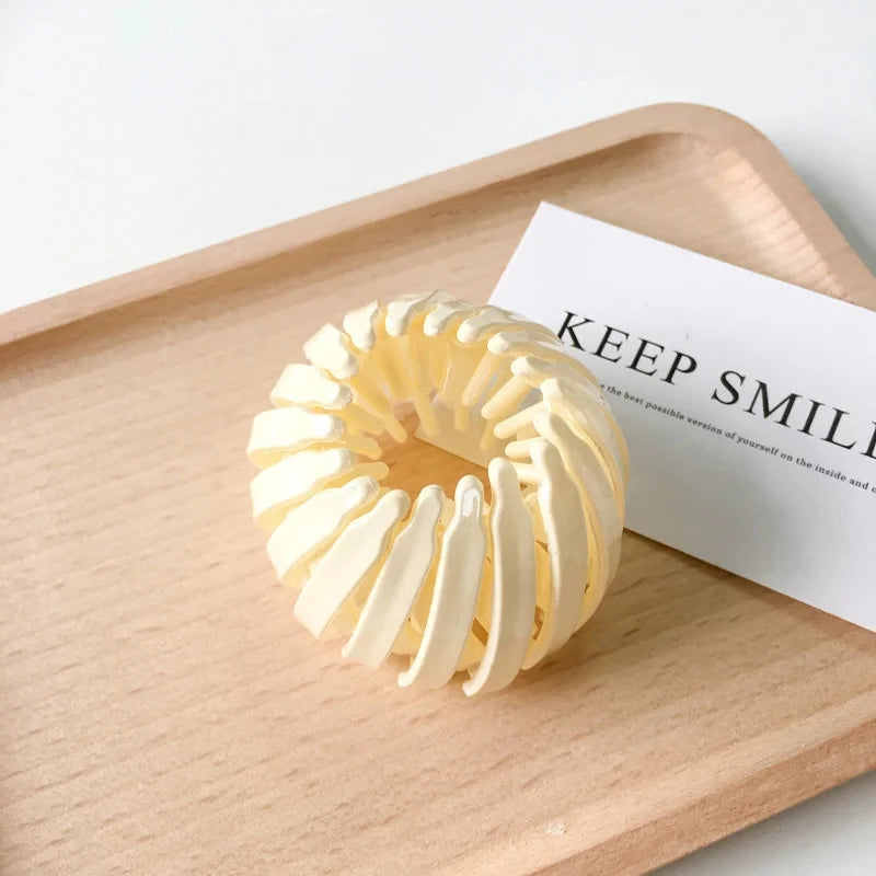 New Fashion Women Bun Claw Clips Horsetail Buckle Clip Bird Nest Expanding Hair Accessories Female Ponytail Headwear