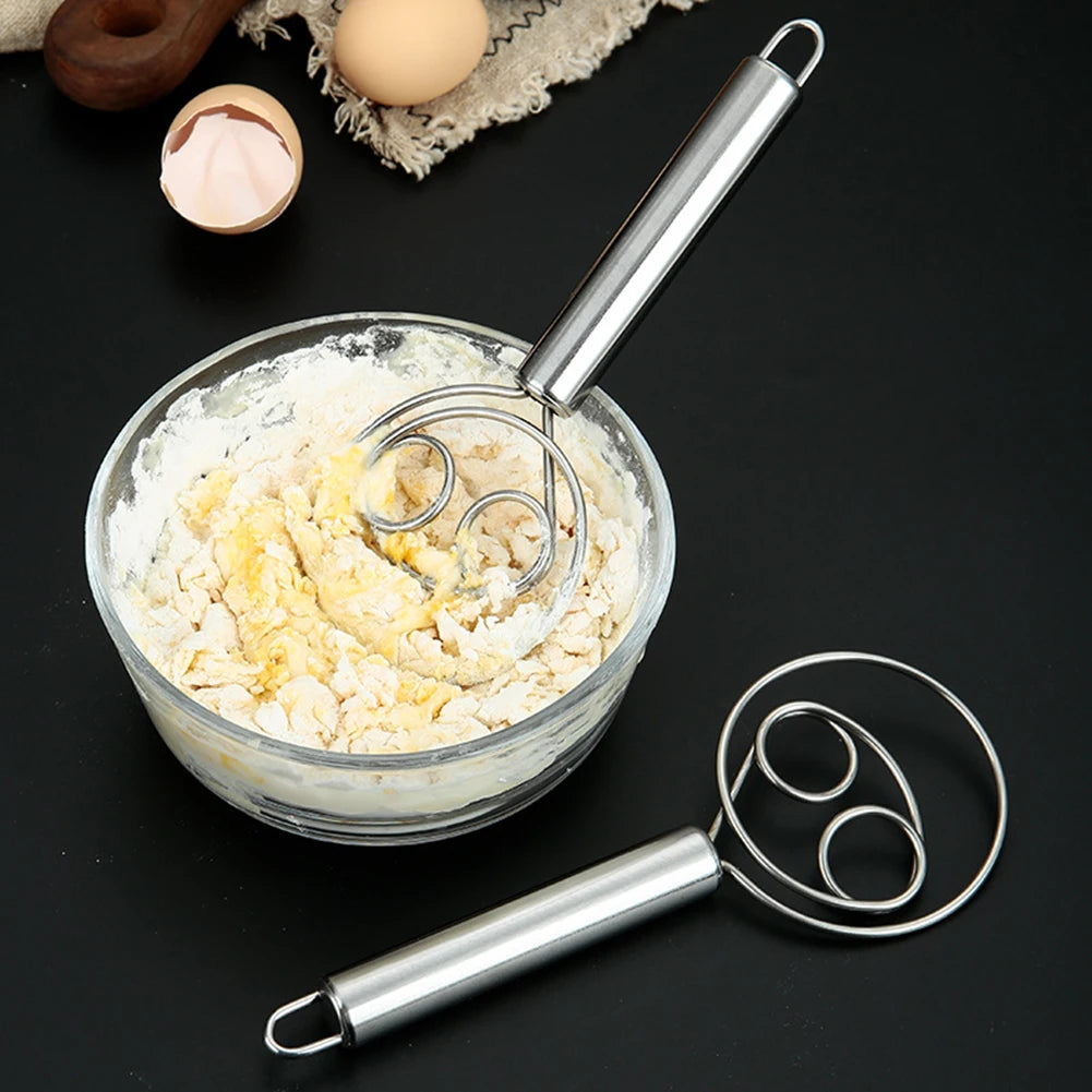 Dough Whisk Bread Mixer Stainless Steel Cake Pastry Flours Dough Blenders with Hanging Hole Kitchen Baking Blender Tools
