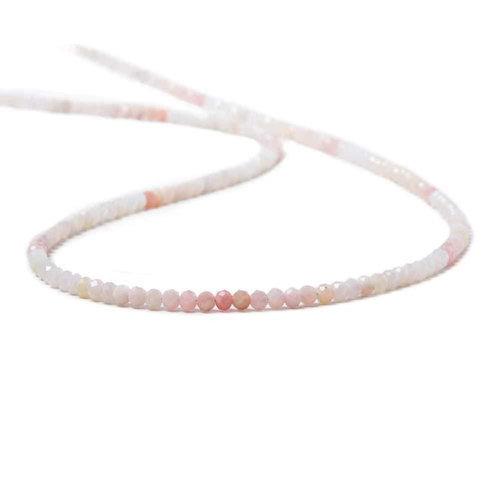 2.8mm Pink Peruvian Opal Micro Faceted Rondelle Beads 18 inch 185 pieces