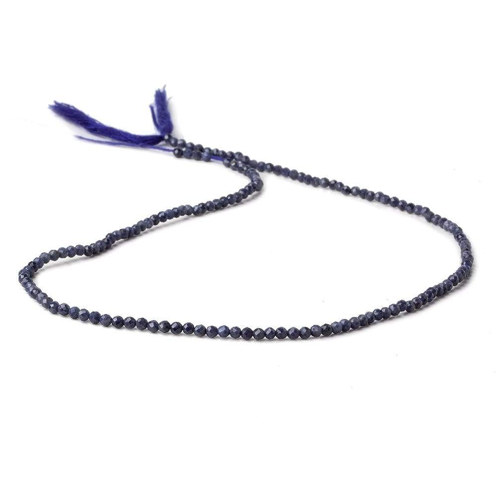 2mm Blue Sapphire micro faceted round beads 12.5 inch 150 pieces AA