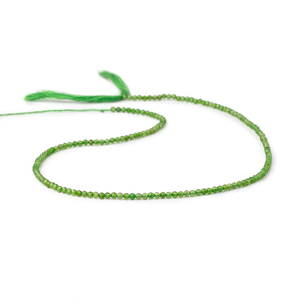 2mm Chrome Diopside Micro Faceted Round Beads 12.5 inch 166 pieces