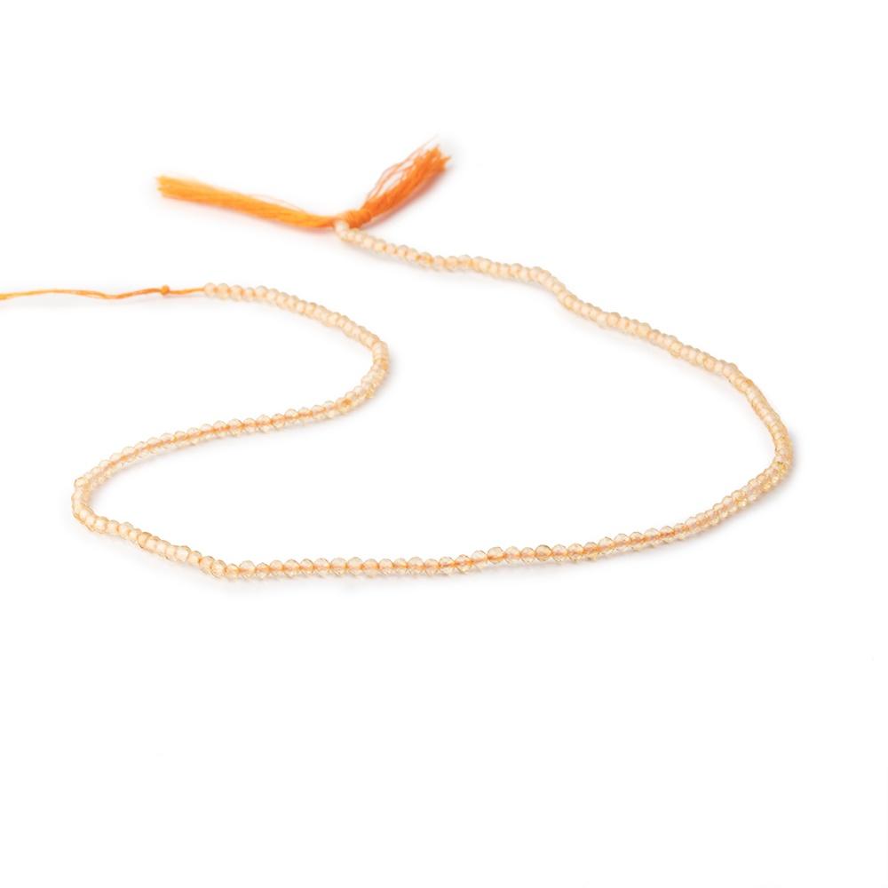 2mm Citrine Micro Faceted Round Beads 12.5 inch 166 pieces AA