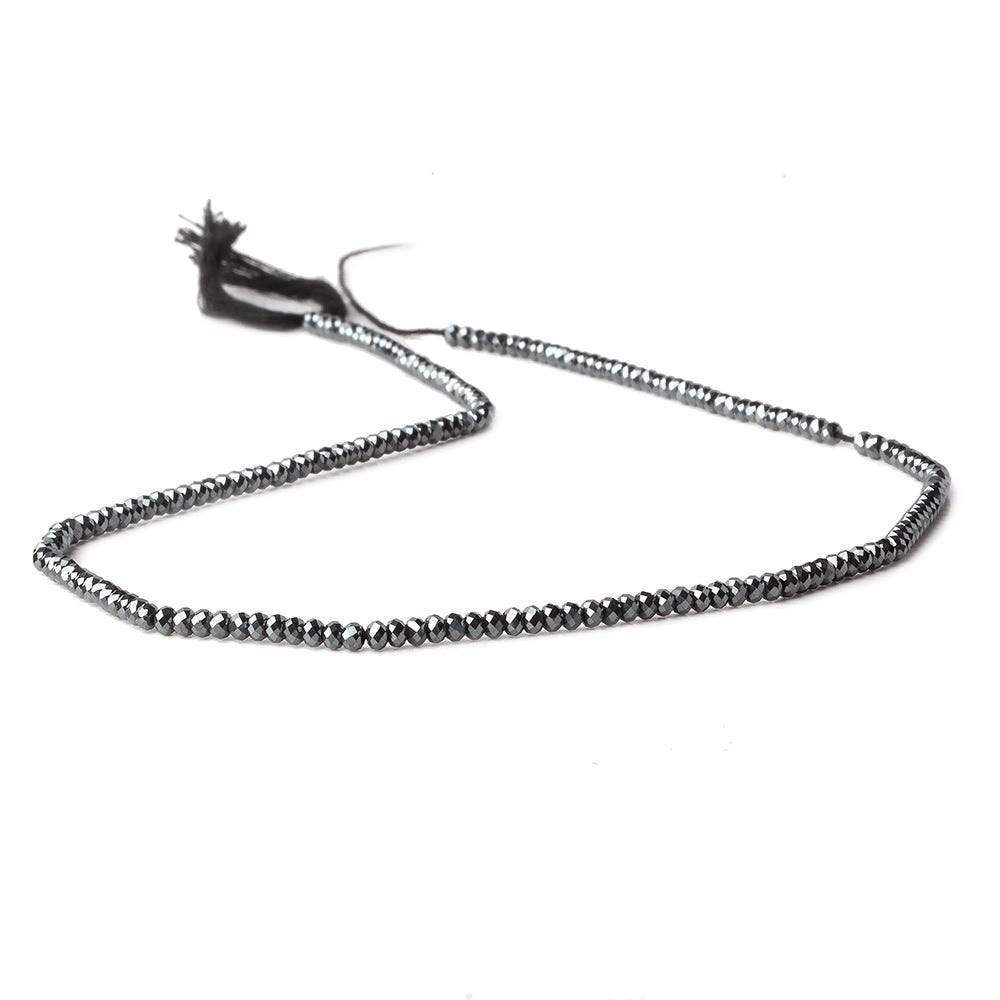 2.3mm Hematite Micro Faceted Rondelle Beads 13 inch 200 pieces