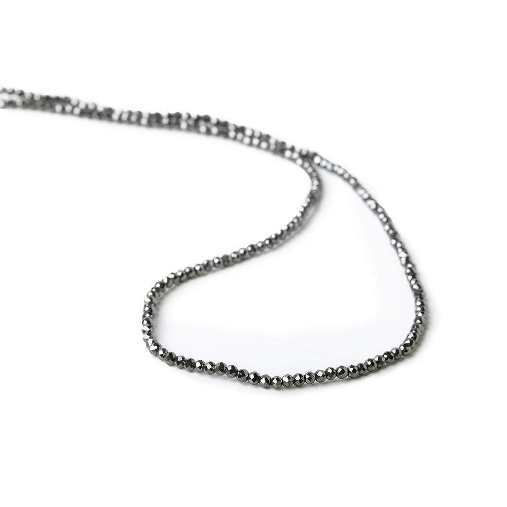 2mm Hematite Micro Faceted round beads 13 inch 180 pcs