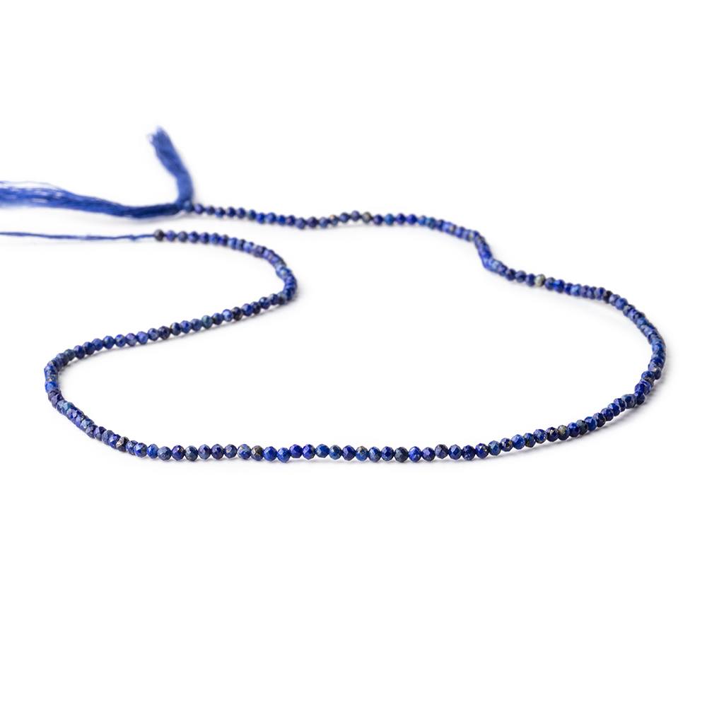 2mm Lapis Lazuli micro faceted rondelles 13 inch 200 beads