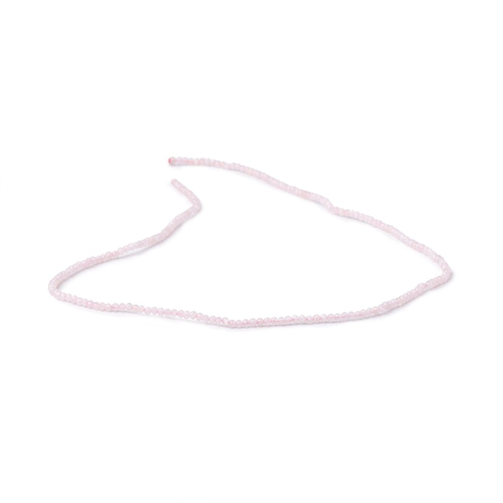 2mm Morganite Micro Faceted Rondelle Beads 12.5 inch 200 pieces