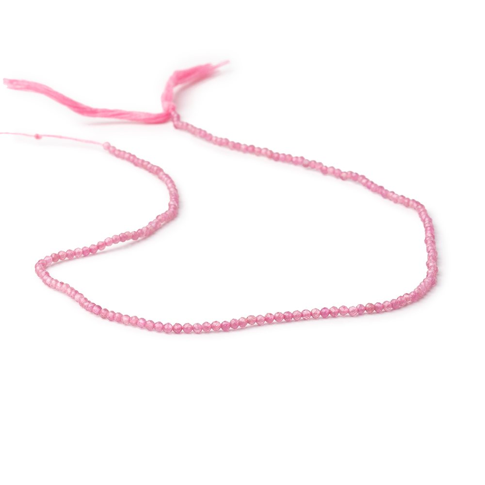 2mm Pink Tourmaline Micro Faceted Round Beads 12.5 inch 174 pieces