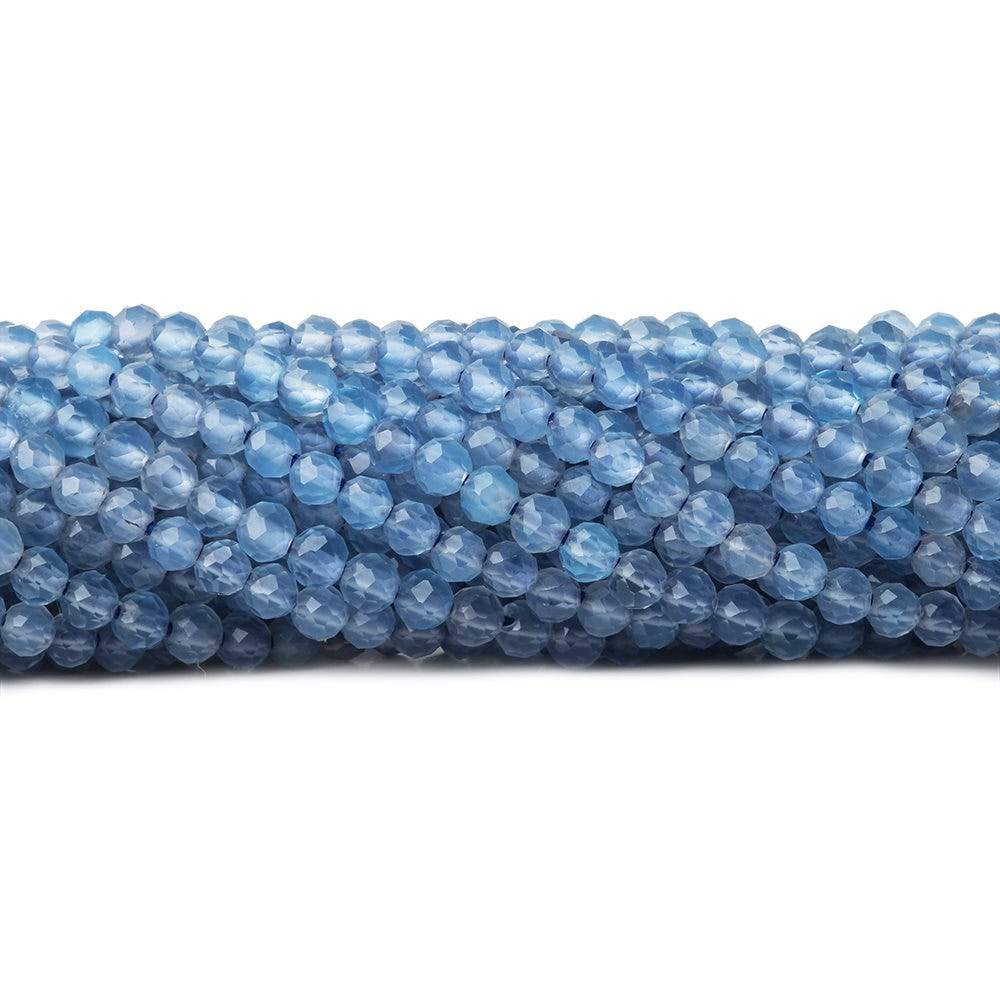 2mm Royal Blue Chalcedony microfaceted round beads 13 inch 165 pieces