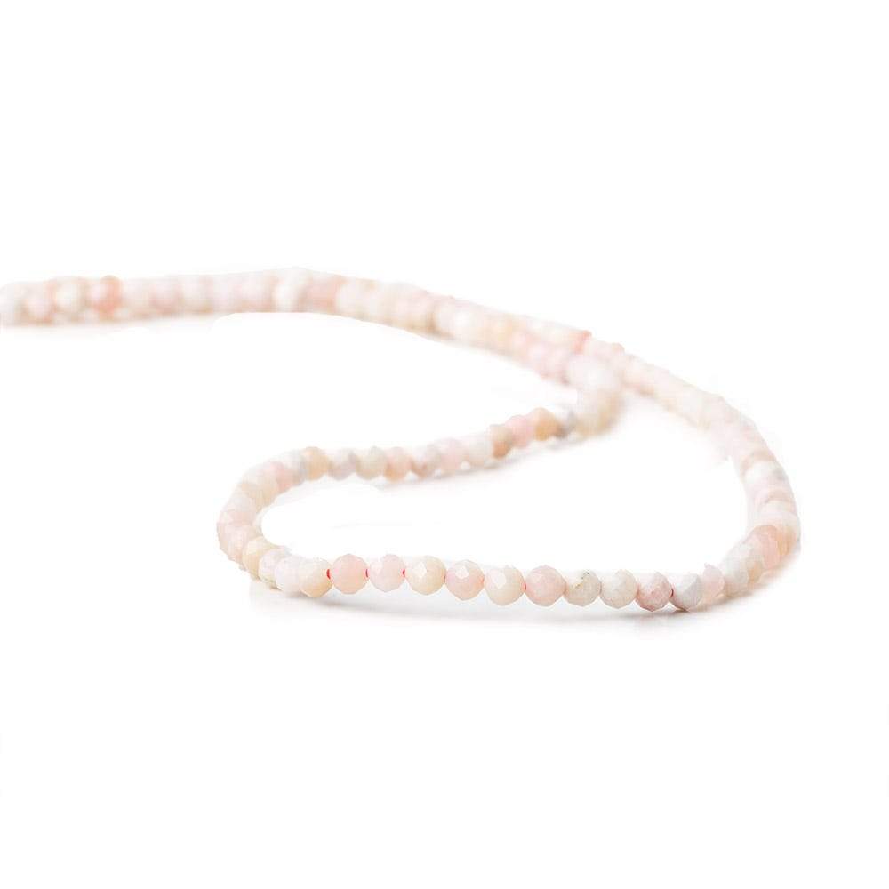 2mm Shaded Pale Pink Peruvian Opal microfaceted rondelle beads 13 inch 135 pieces