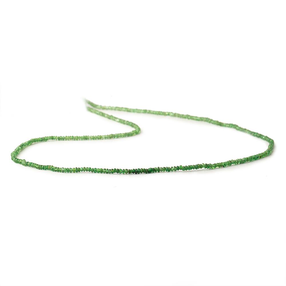 2mm Shaded Tsavorite Garnet Plain Rondelle Beads 18 inch 375 pieces