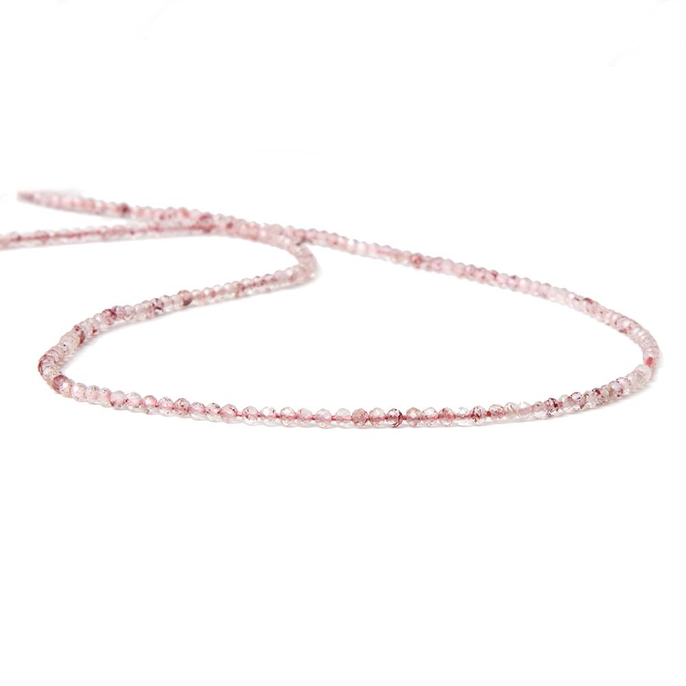 2mm Strawberry Quartz micro-faceted rounds 13 inch 175 beads AAA