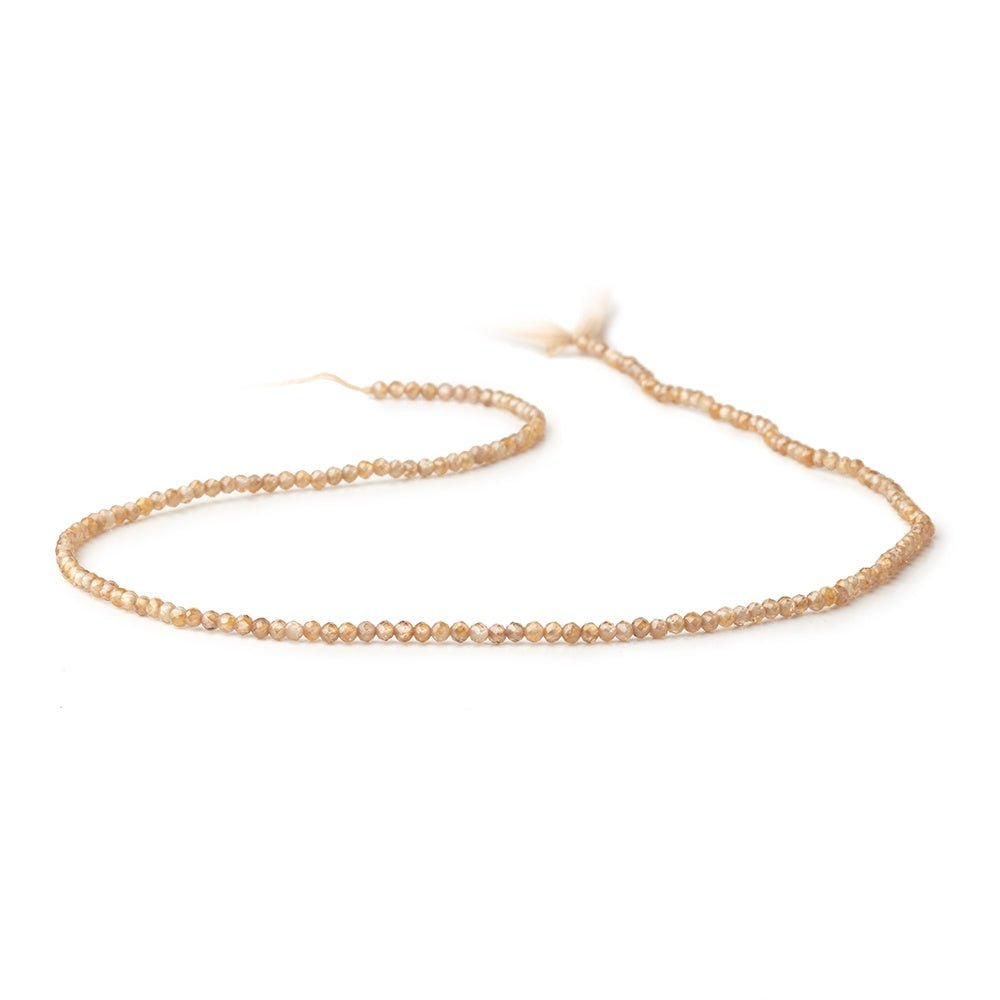 2mm Warm Brown Zircon Micro Faceted Rondelles 12.5 inch 174 Beads AA