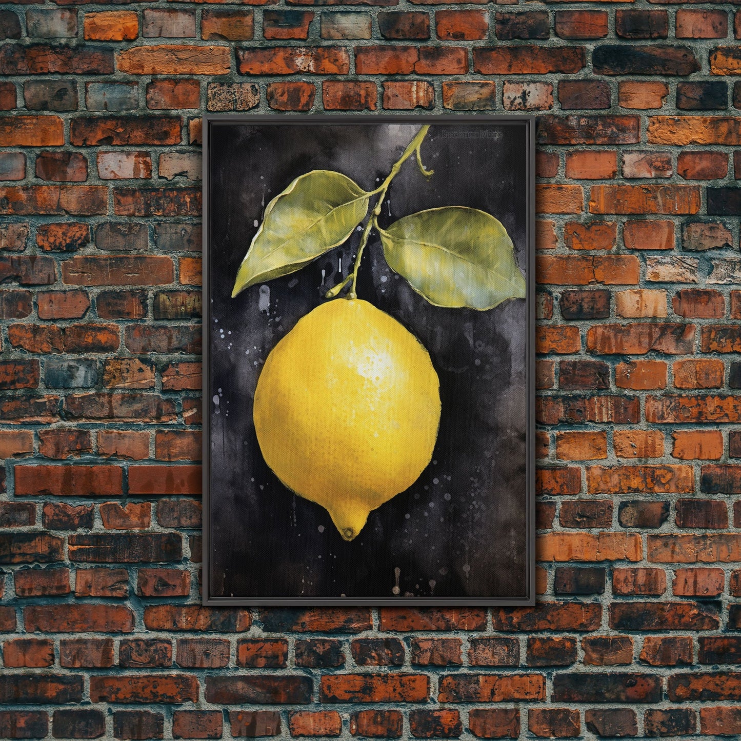 Lemon Wall Decor, Food Art, Fruit Wall Art, Kitchen Wall Art, Minimalist Wall Art, Wall Decor, Canvas Print, Wall Art, Framed Canvas Art