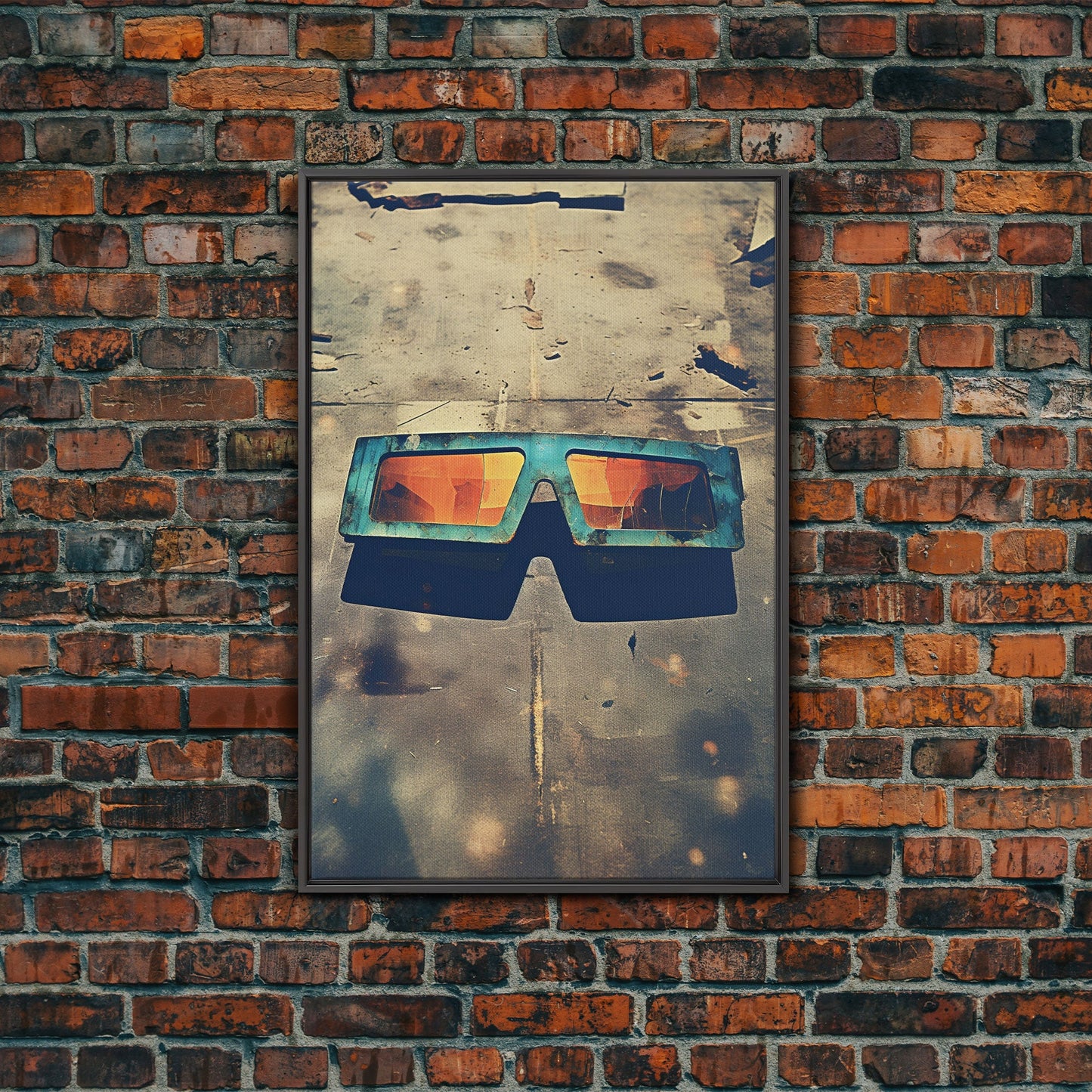 Retro Sunglasses, Retro Art, Minimalist Wall Art, Canvas Print, Wall Hanging, Portrait Art, Office Wall Decor, Living Room Prints, RV Decor