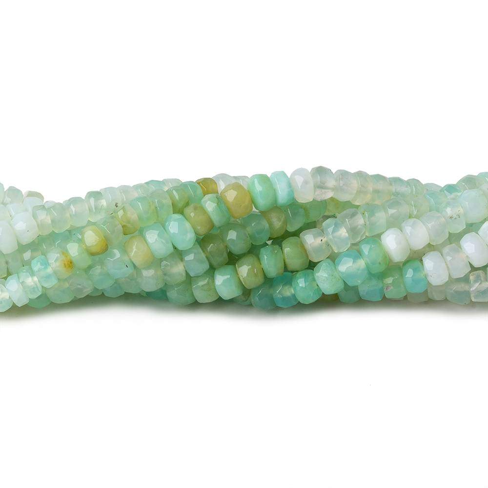3-3.5mm Blue Peruvian Opal Faceted Rondelle Beads 16 inch 200 pieces