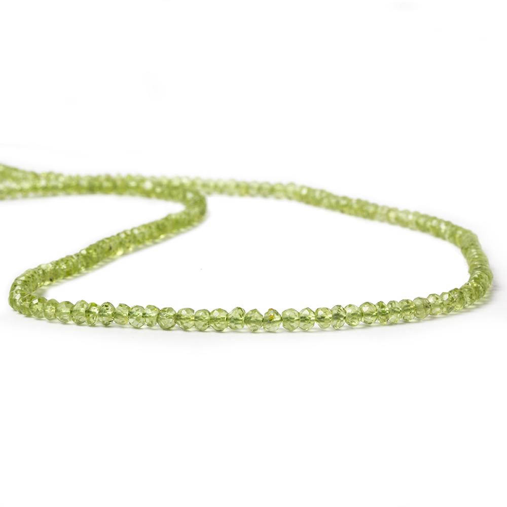 3-3.5mm Peridot Faceted Rondelle 14.5 inch 167 pieces