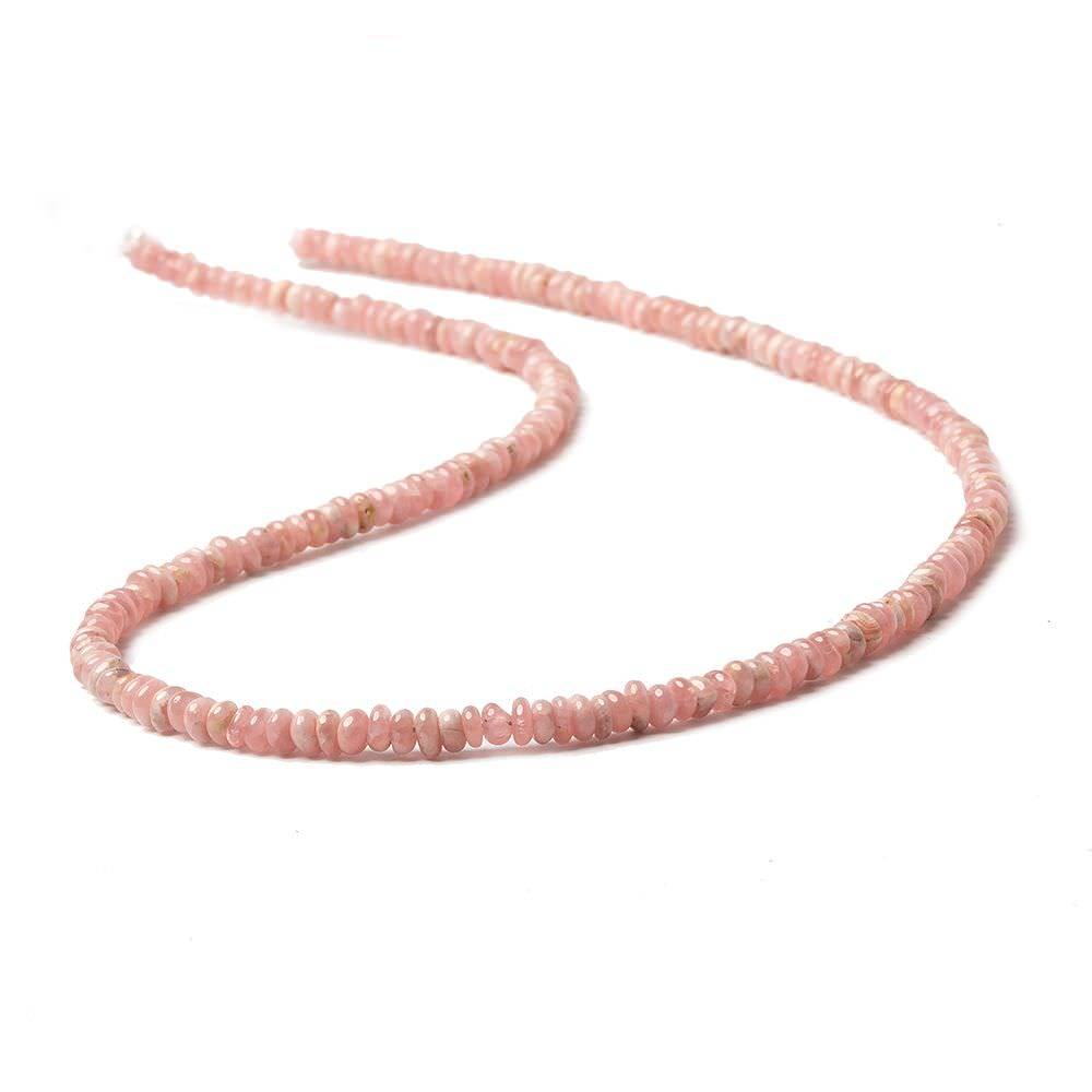 4-5mm Rhodochrosite Plain Rondelle Beads 13 inch 124 pieces