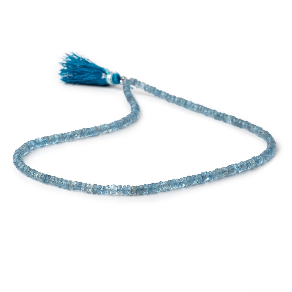3-3.5mm Santa Maria Aquamarine faceted rondelle beads 16 inch 200 pieces AA