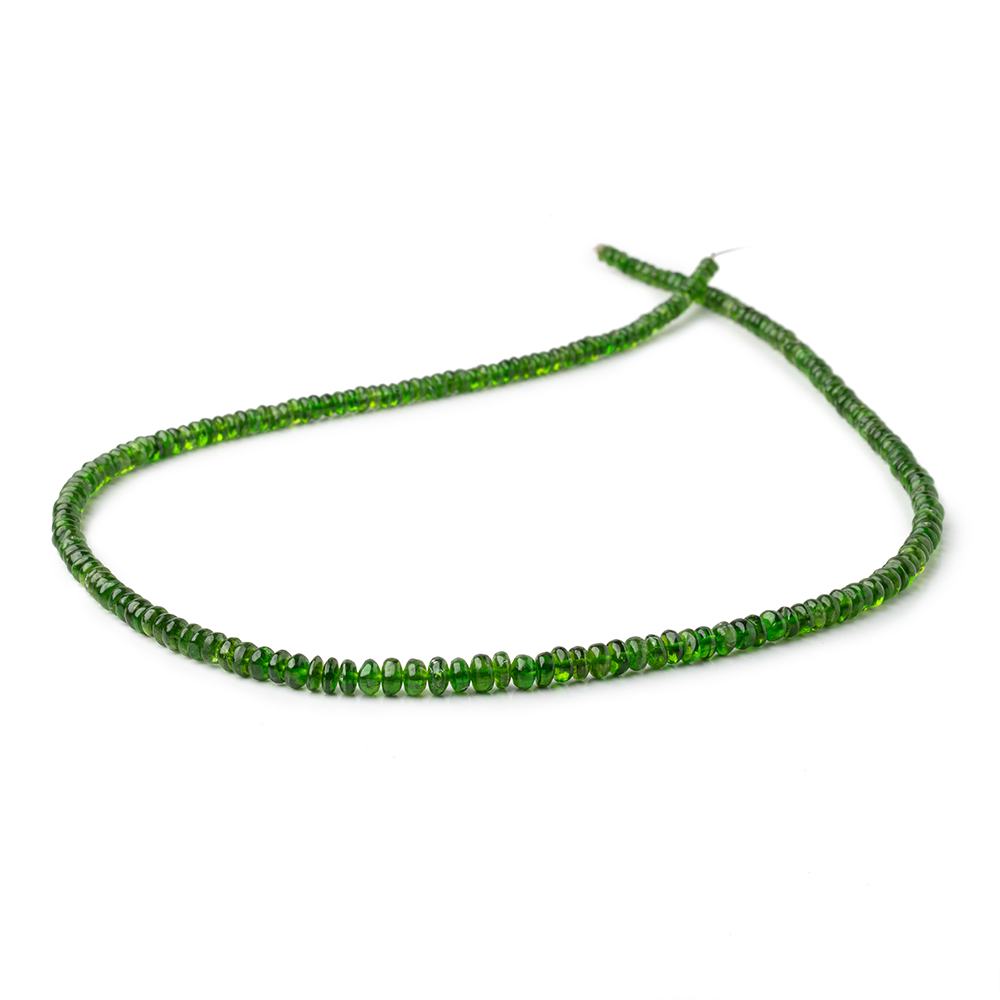 3-4.5mm Chrome Diopside Plain Rondelle Beads 18 inch 220 pieces