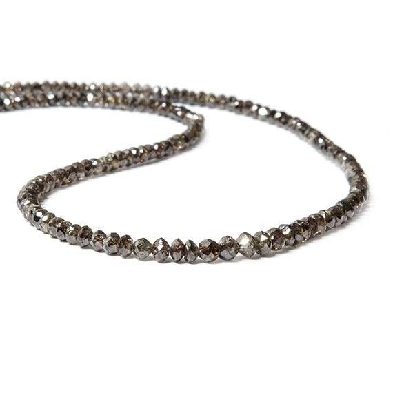 3-4mm Chocolate Diamond Faceted Rondelle Beads 16 inch 163 pieces