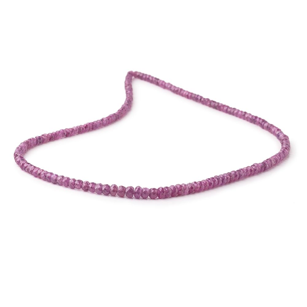 3-4mm Natural Star Ruby Faceted Rondelle Beads 17 inch 187 pieces