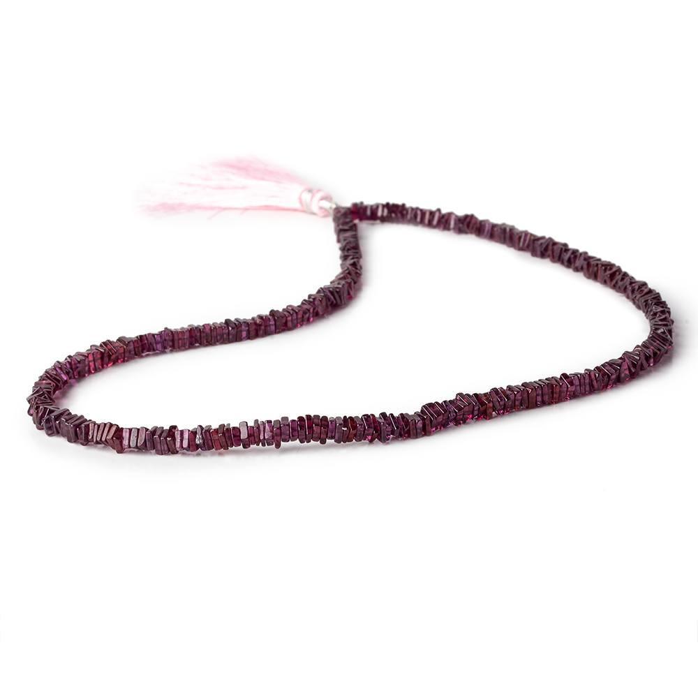 4.5mm Rhodolite Garnet Plain Square Heshi Beads 16 inch 200 pieces