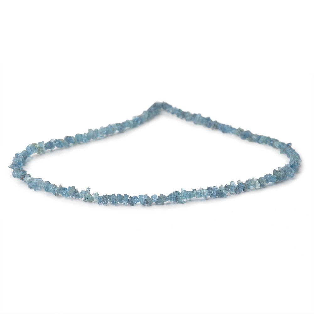 3-5mm Blue Aquamarine Raw Crystal Beads 16 inch 175 pieces