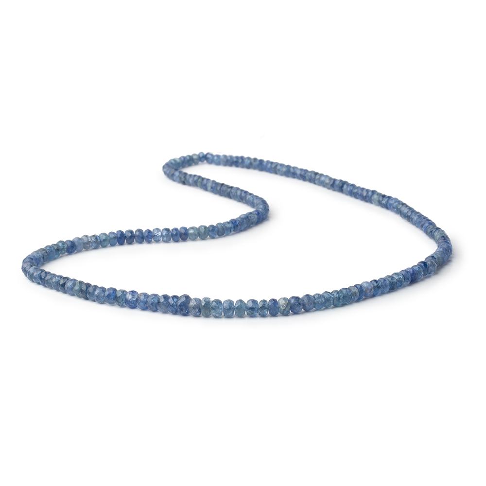 3-5mm Blue Sapphire Faceted Rondelle Beads 15.5 inch 168 pieces