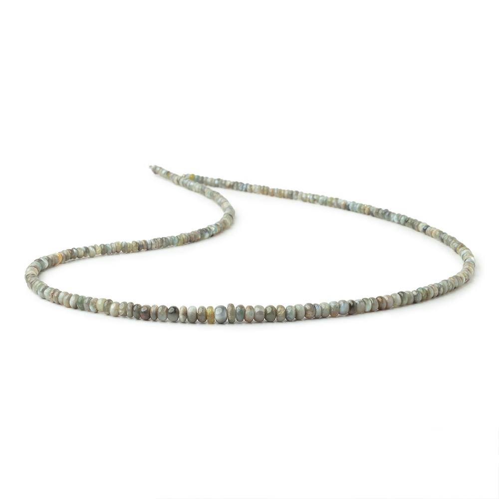 3-5mm Cat's Eye Chrysoberyl Plain Rondelle Beads 18 inch 245 pieces