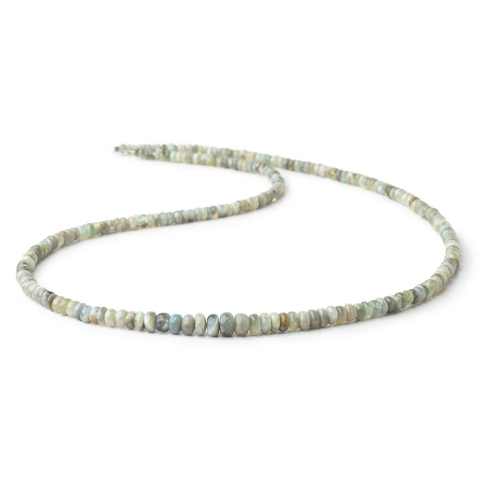 3-5mm Cat's Eye Chrysoberyl Plain Rondelle Beads 18 inch 250 pieces