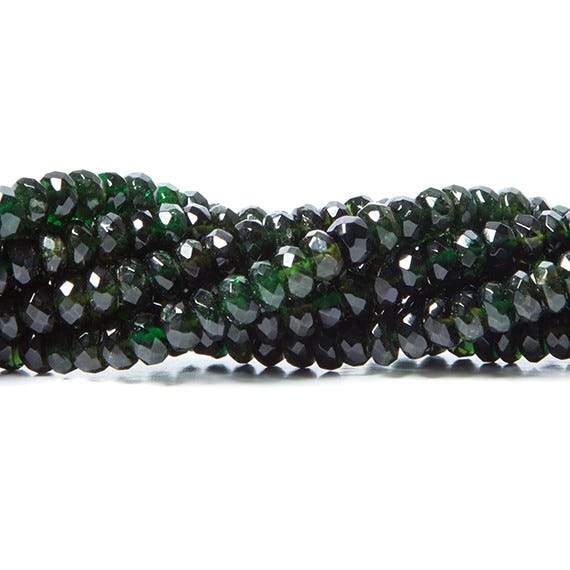 3-5mm Chrome Tourmaline Faceted Rondelle 16 inch 182 pieces