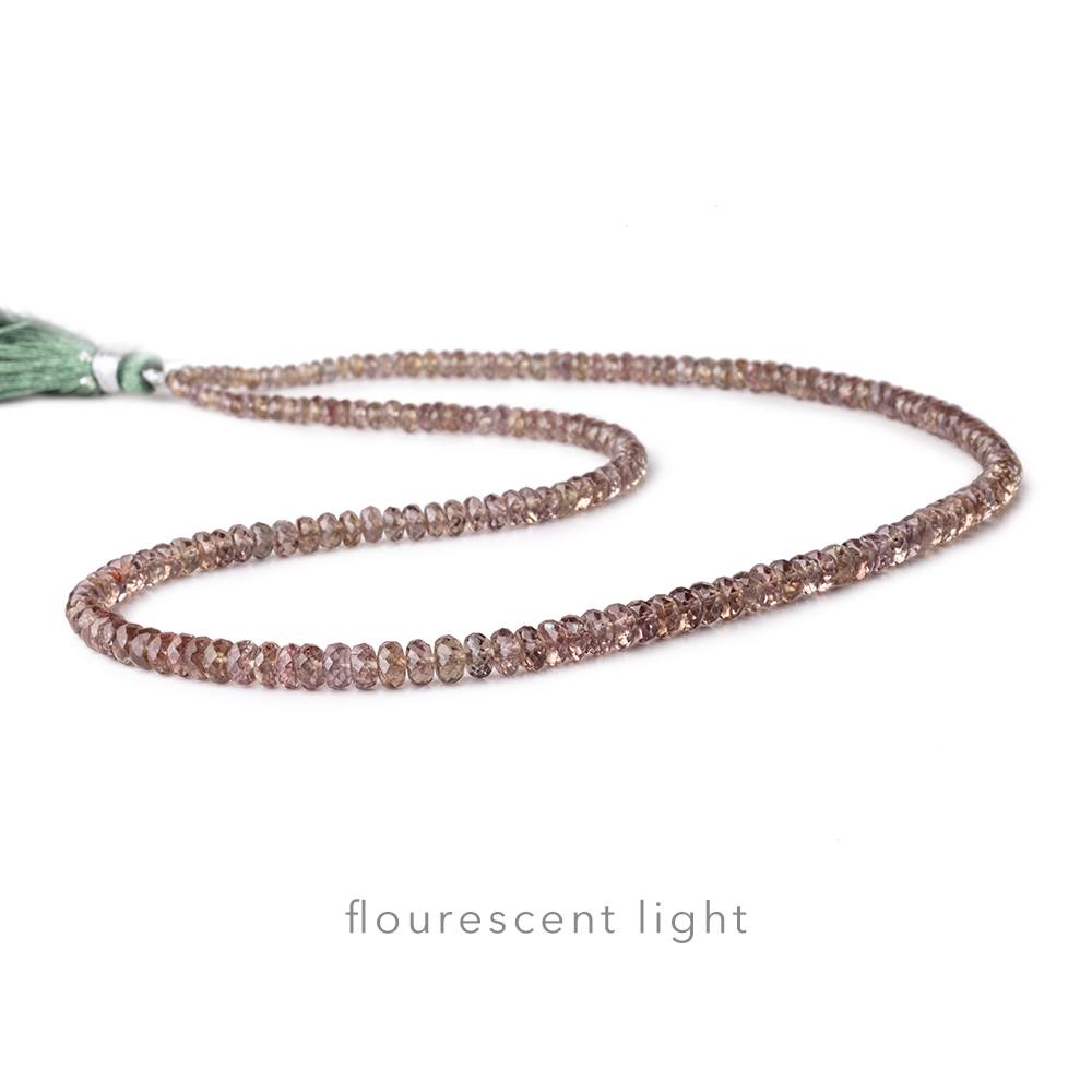 3-5mm Color Change Garnet Faceted Rondelle Beads 16 inch 196 pieces