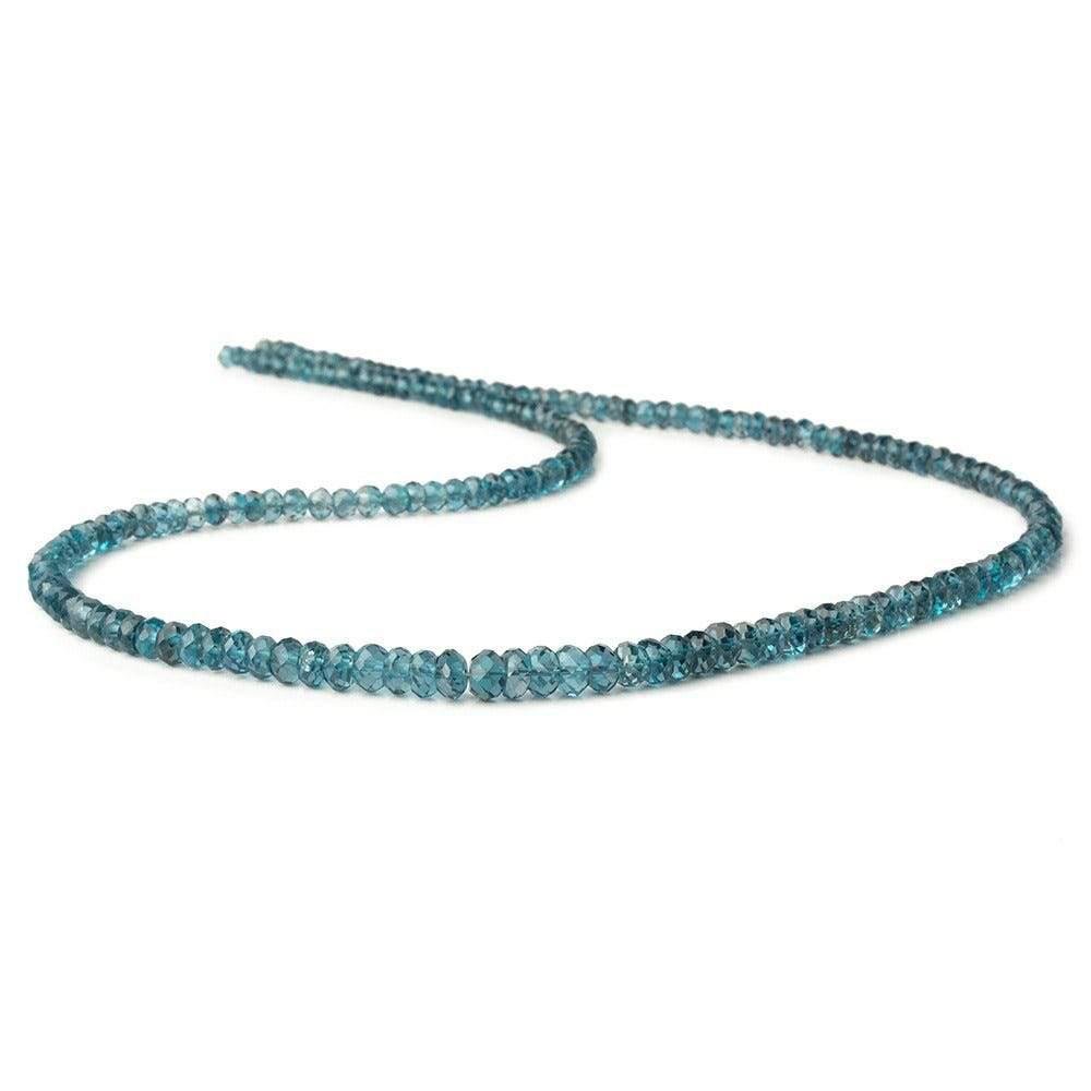 4-4.5mm London Blue Topaz faceted rondelles 18 inch 155 beads AA