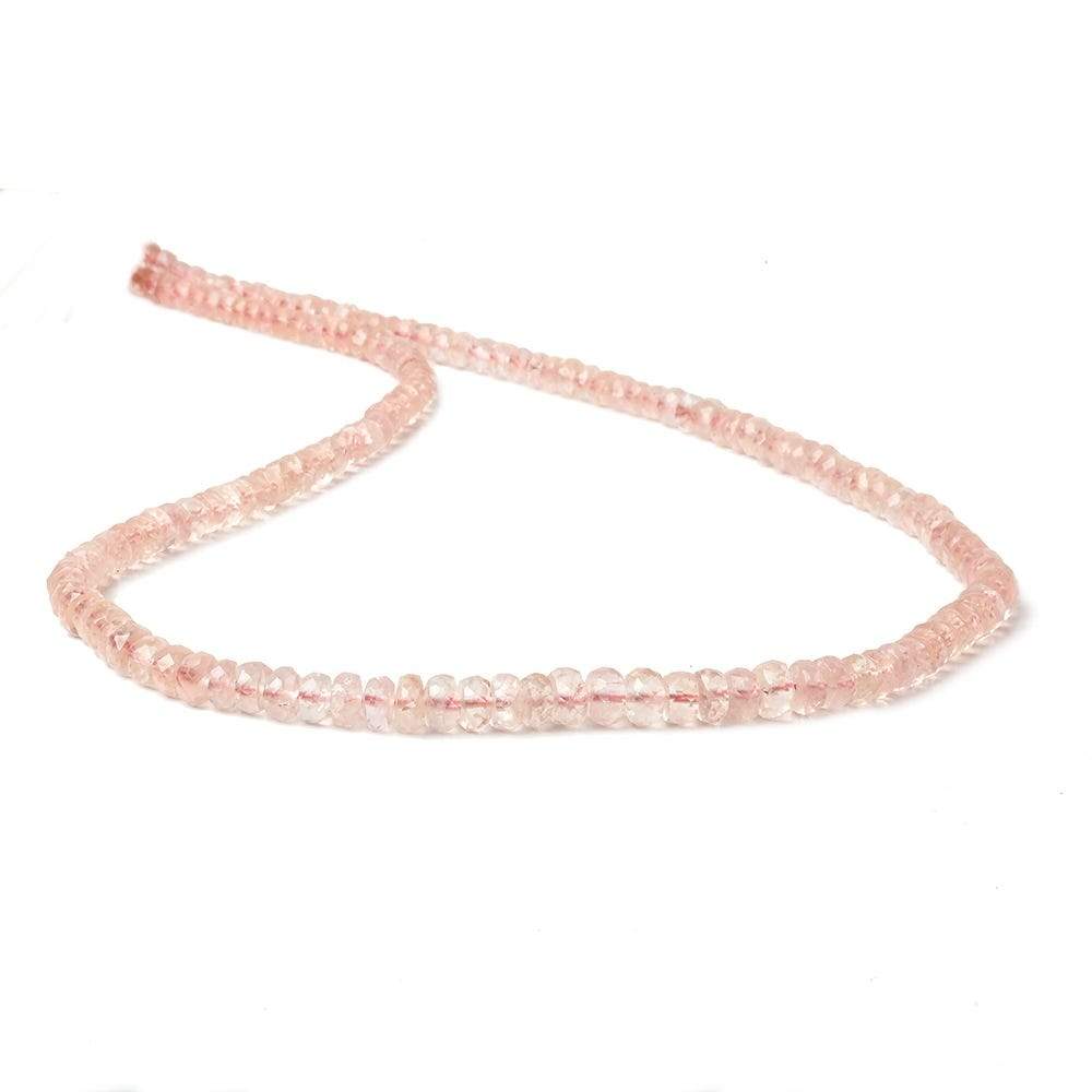 3-5mm Morganite faceted rondelle beads 16 inces 155 pieces AA