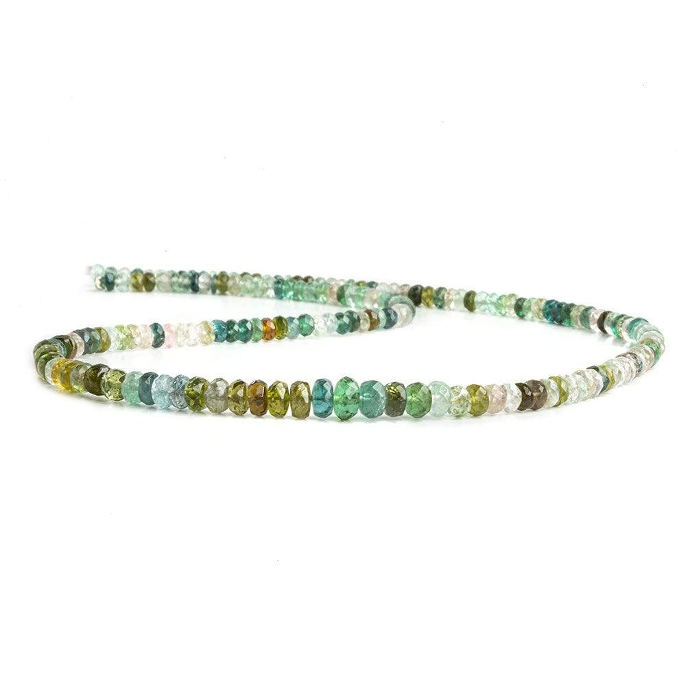 3mm Multi Color Tourmaline Faceted Rondelle