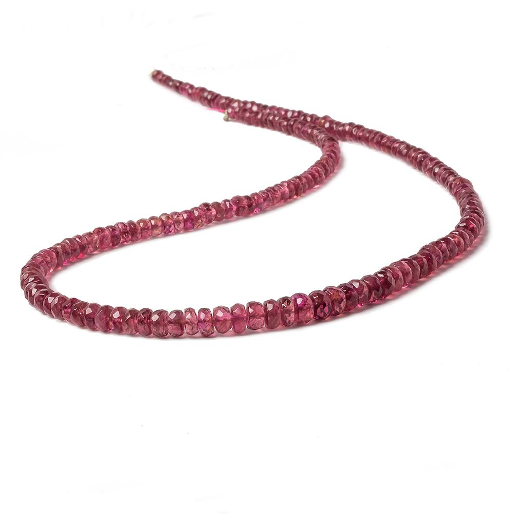 3-5mm Pink Tourmaline faceted rondelle beads 16 inch 160 pieces